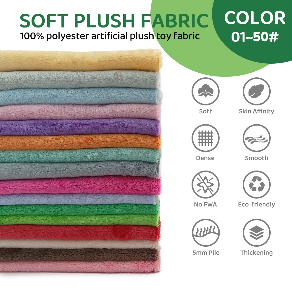 Sewing Textiles - 01~50# 45x50cm Plush Fabric For Sewing