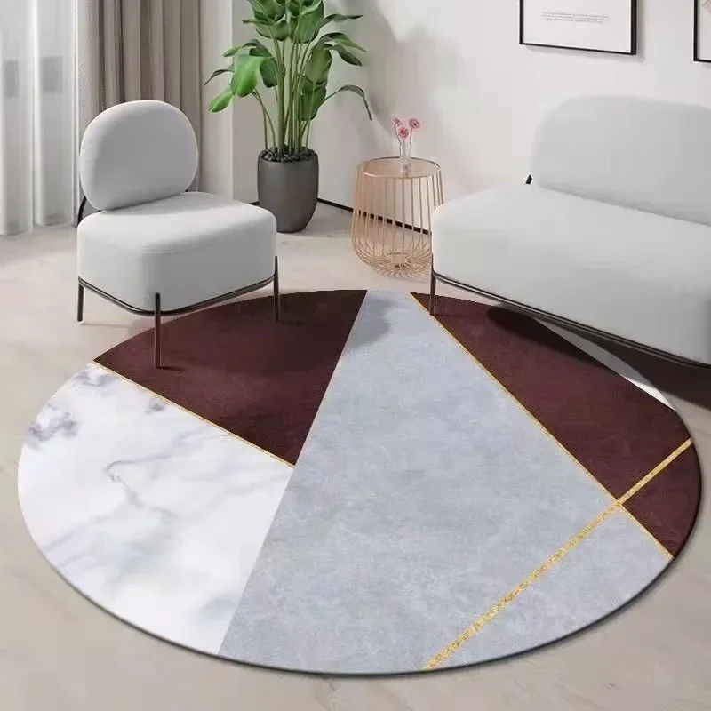 Century Textile & Sewing Supply Saskatoon Sk - ~O~Geometric Round Rug with Modern Color