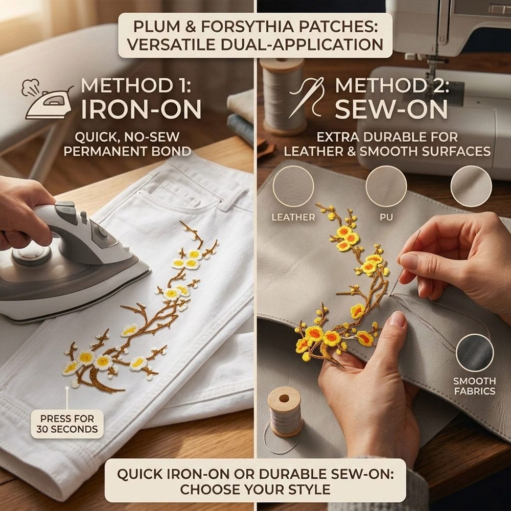 DIY Cherry Blossom Iron On Pat - Textile For Sewing recension och pris