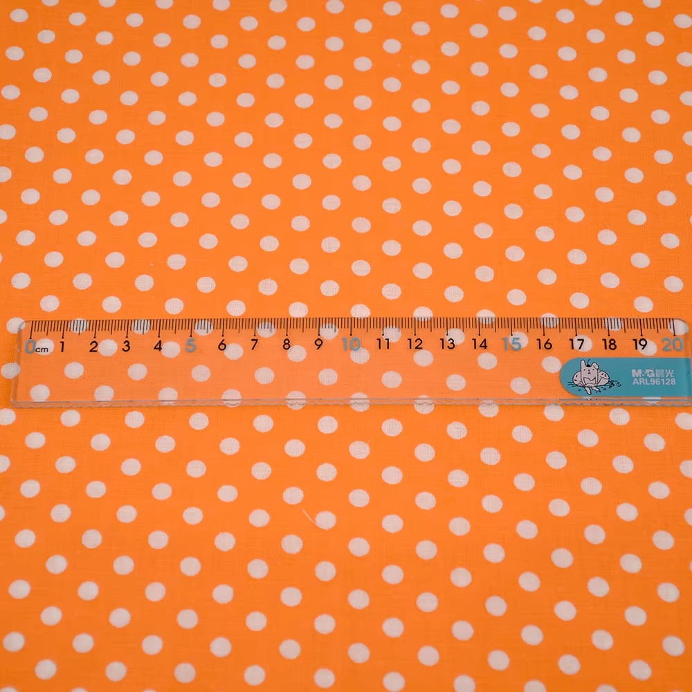 50X150CM White Orange Polka Do - Textile For Sewing recension och pris