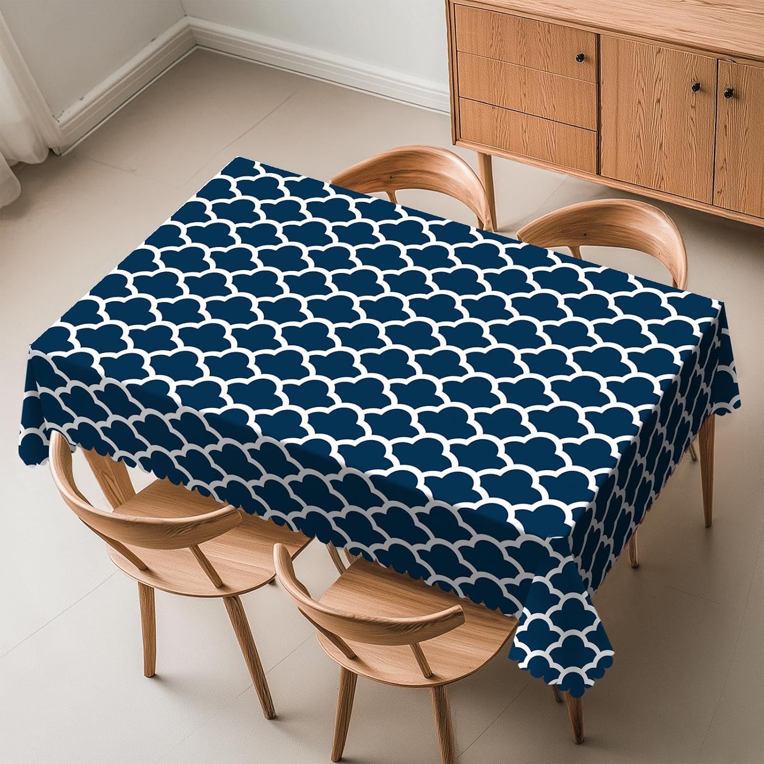 Blue Tablecloth Navy Cloud Sea - Century Textile & Sewing Supply Saskatoon Sk recension och pris