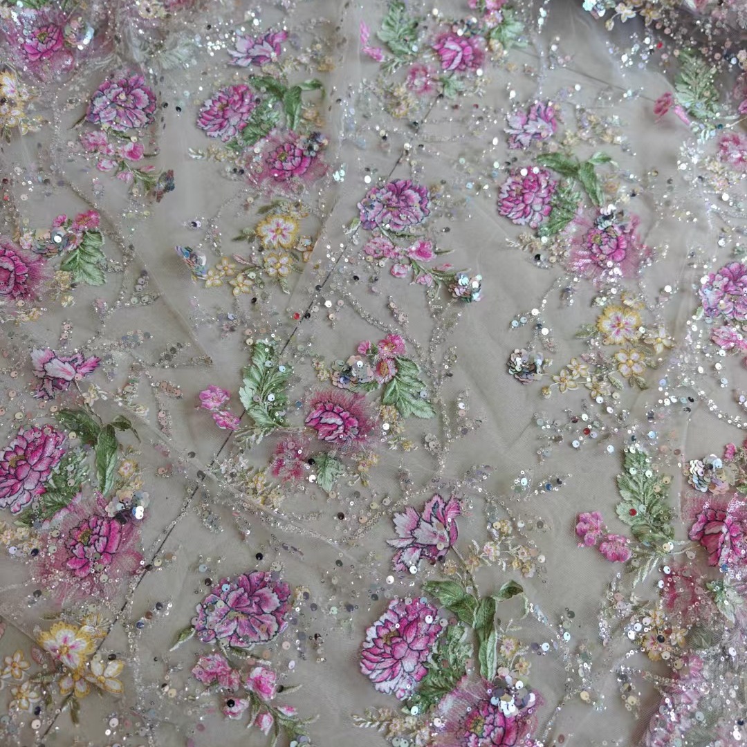 1M 120Cm Wide Luxury Beaded La - Textile For Sewing recension och pris