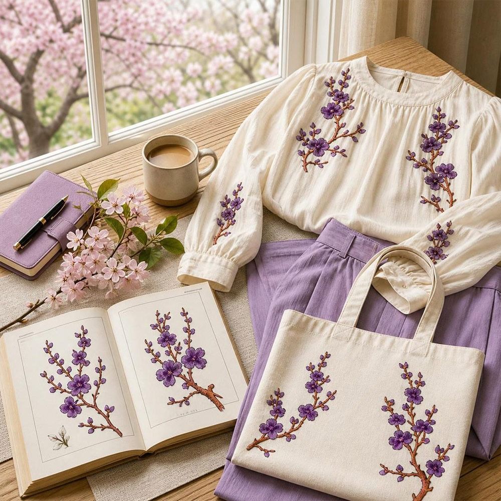 DIY Cherry Blossom Iron On Pat - Textile For Sewing recension och pris